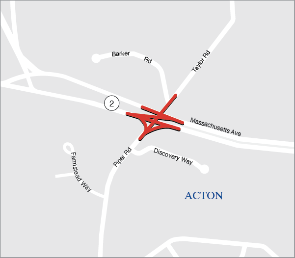Acton: Intersection and Signal Improvements on Routes 2 and 111 (Massachusetts Avenue) at Piper Road and Taylor Road